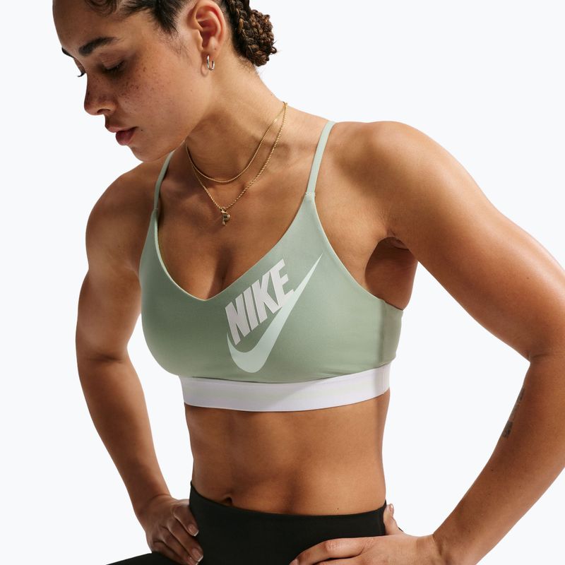 Biustonosz treningowy Nike Indy Light Support steam/white/barely green 5