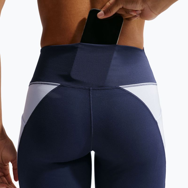 Spodenki damskie Nike One High Waisted Biker 5" midnight navy/hydrogen blue/white 7