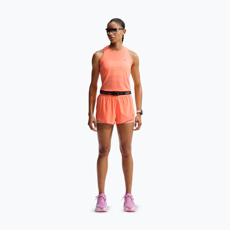 Spodenki do biegania damskie Nike Swift Mid-Rise 2in1 orange pulse 2