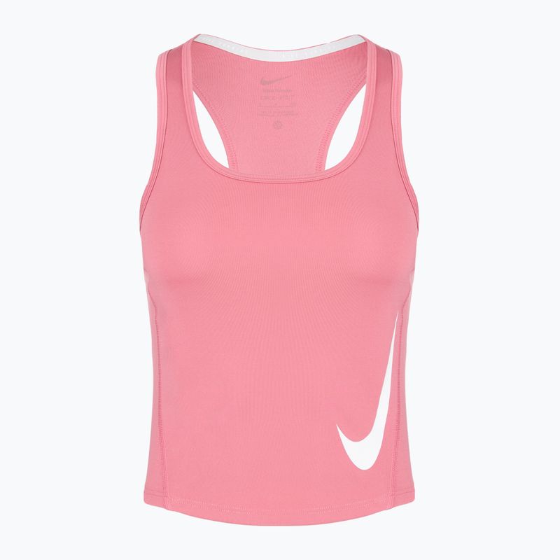 Koszulka do biegania damska Nike Swoosh Run Dri-Fit peony/photon dust/white 2