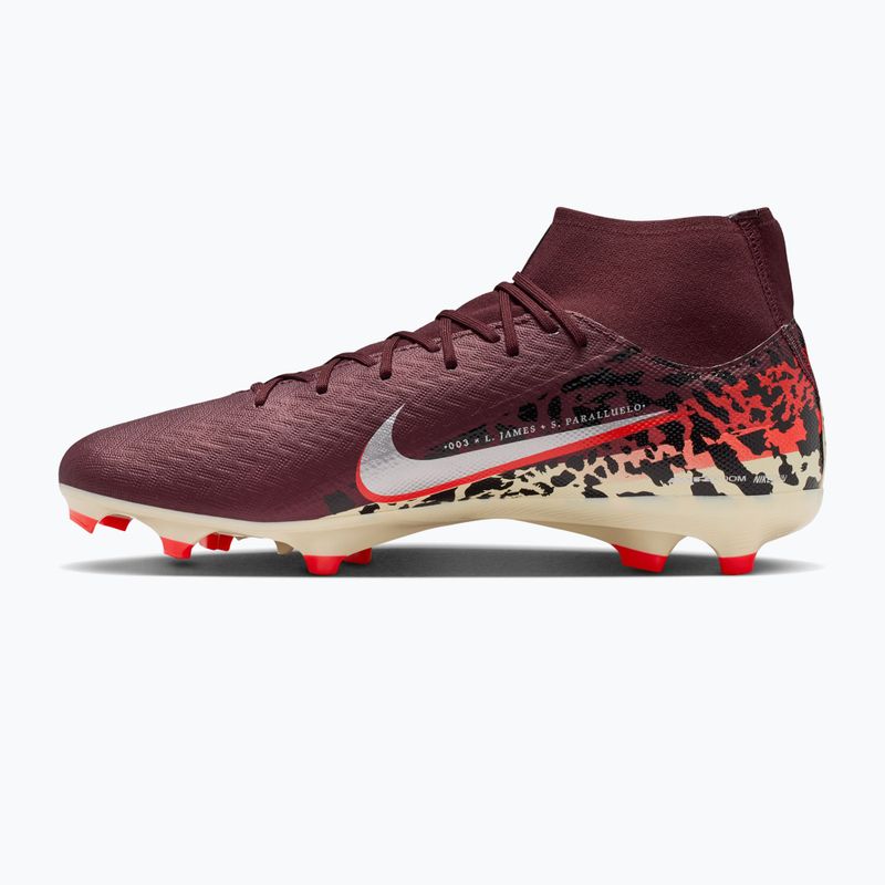 Buty piłkarskie męskie Nike United Mercurial Superfly 10 Academy MG burgundy crush/metallic silver 2
