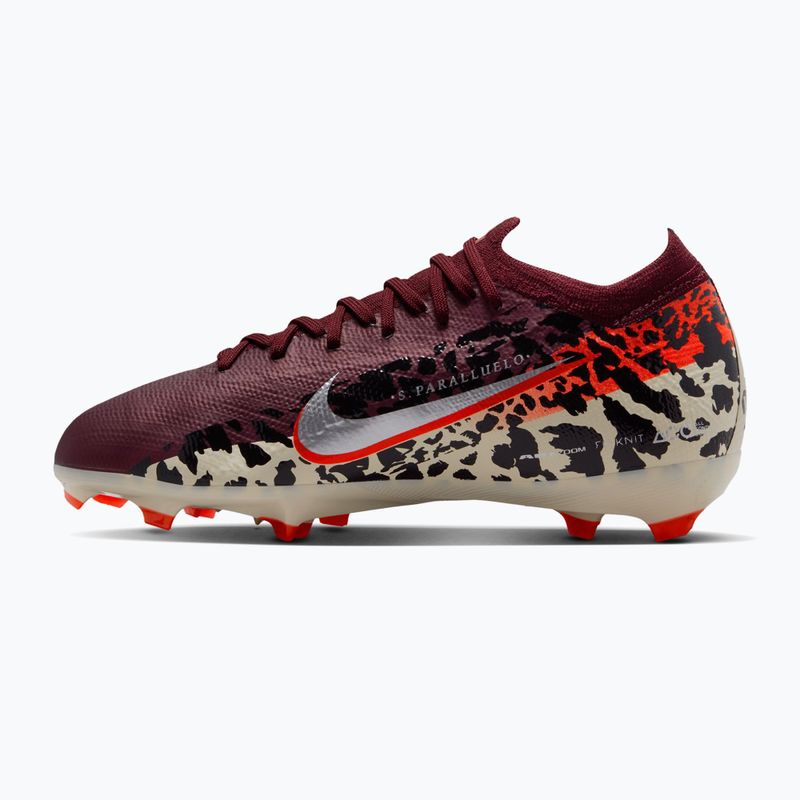 Buty piłkarskie dziecięce Nike United Jr. Mercurial Vapor 16 Pro FG burgundy crush/metallic silver 2