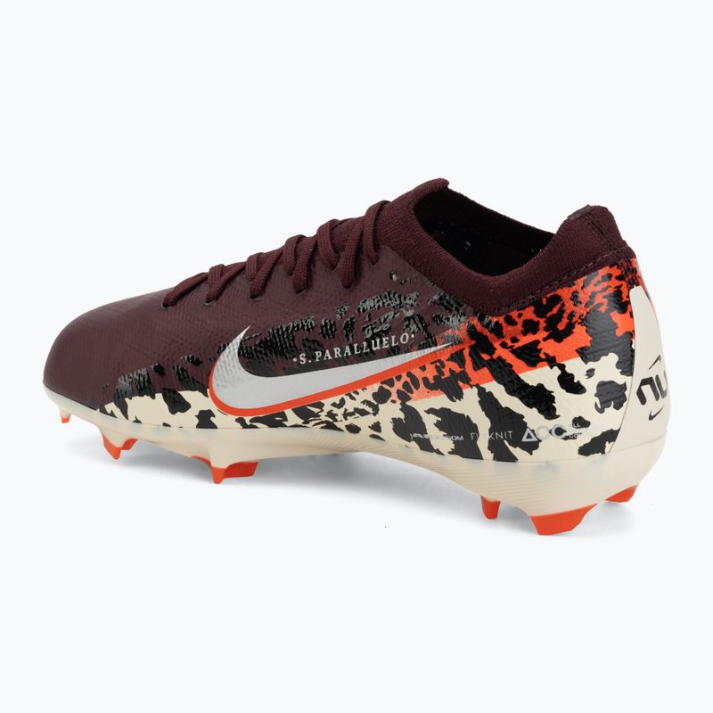 Buty piłkarskie dziecięce Nike United Jr. Mercurial Vapor 16 Pro FG burgundy crush/metallic silver 3
