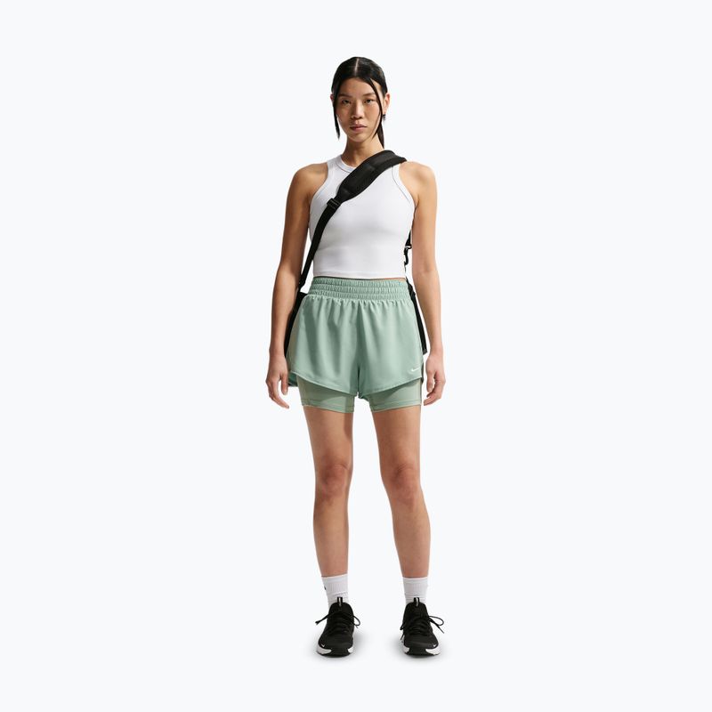 Spodenki damskie Nike One Dri-Fit High-Waisted 3" 2In1 steam/white 2