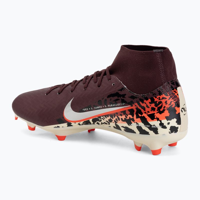 Buty piłkarskie męskie Nike United Mercurial Superfly 10 Academy MG burgundy crush/metallic silver 3