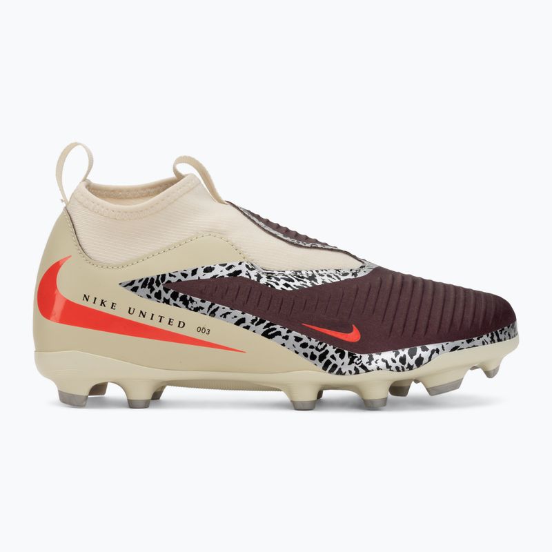 Buty piłkarskie dziecięce Nike United Jr. Phantom 6 High Academy MG burgundy crush/fossil/university red 2