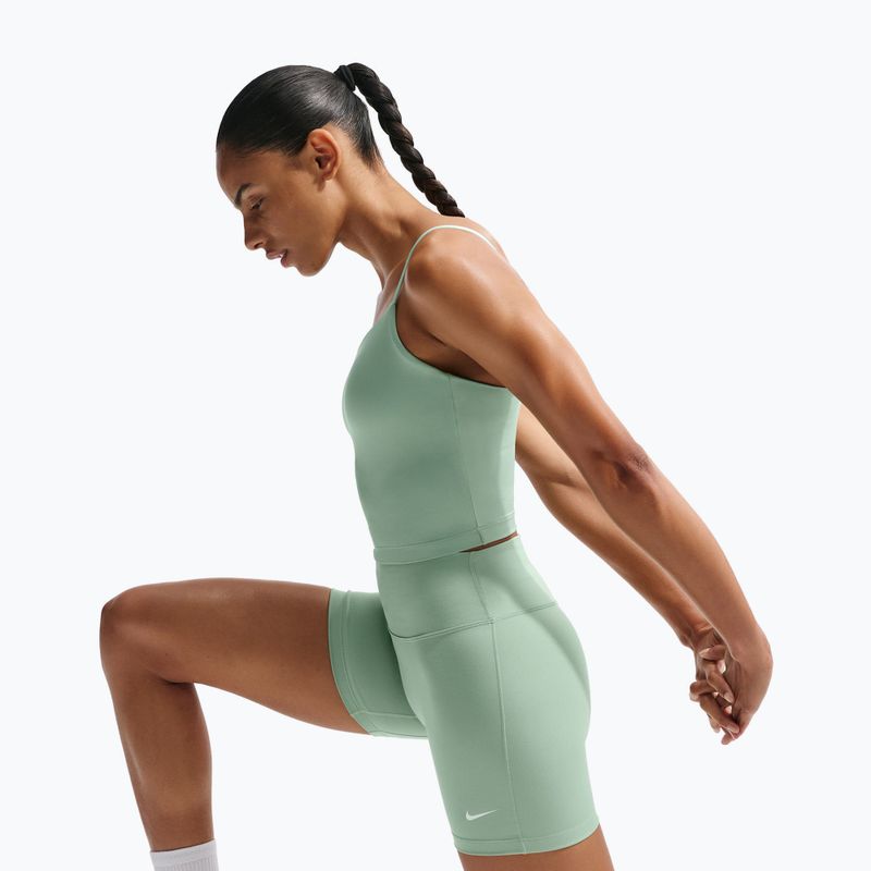 Spodenki damskie Nike One High-Waisted Biker 5" steam/white 4