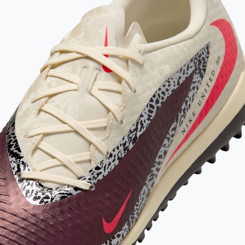 Buty piłkarskie męskie Nike United Phantom 6 Low Academy TF burgundy crush/fossil/university red 2