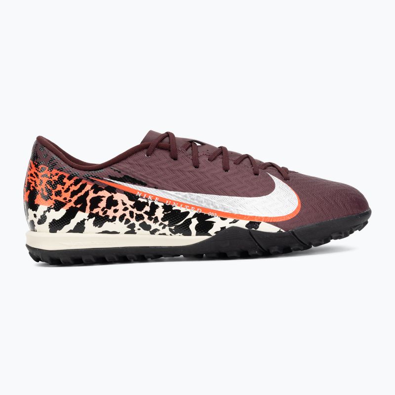 Buty piłkarskie męskie Nike United Mercurial Vapor 16 Academy TF burgundy crush/metallic silver 2