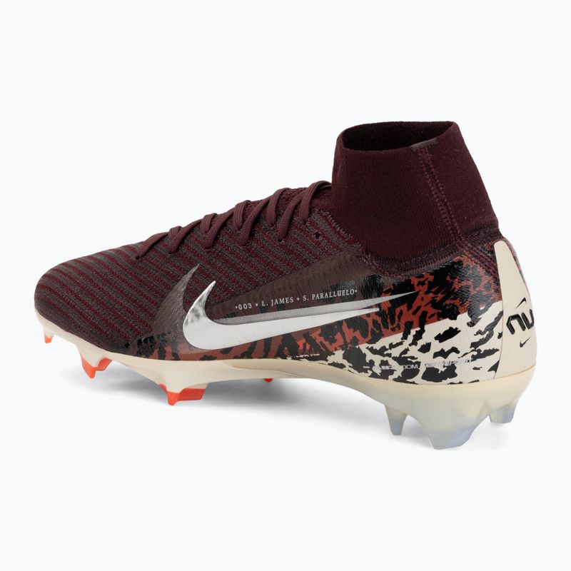 Buty piłkarskie męskie Nike United Superfly 10 Elite burgundy crush/university red/fossil/metal silver 3