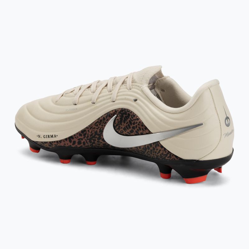 Buty piłkarskie dziecięce Nike United Jr. Tiempo Maestro Academy MG fossil/burgundy crush/metallic silver 3