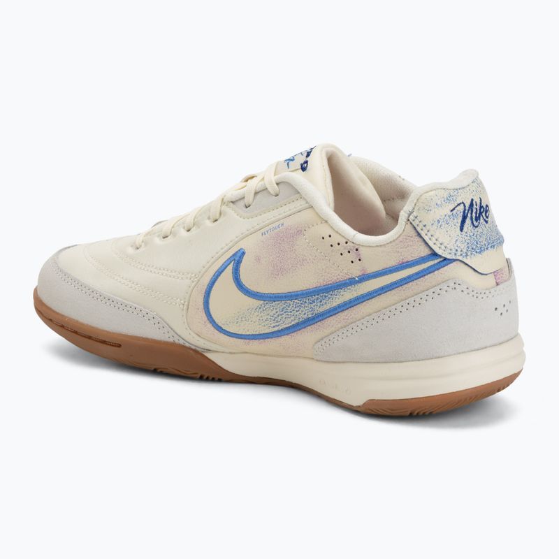 Buty piłkarskie męskie Nike Tiempo Streetgato PRM IC coconut milk/gum med brown/blue crystal 3