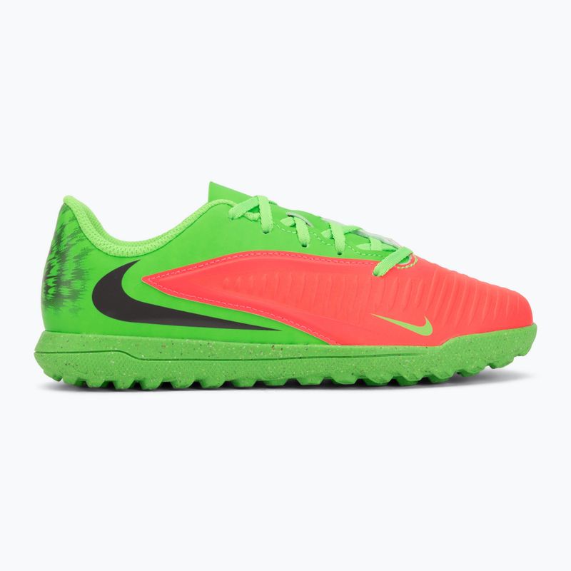 Buty piłkarskie dziecięce Nike Jr. Phantom 6 Club Erling Haaland TF hot punch/green strike/black 2