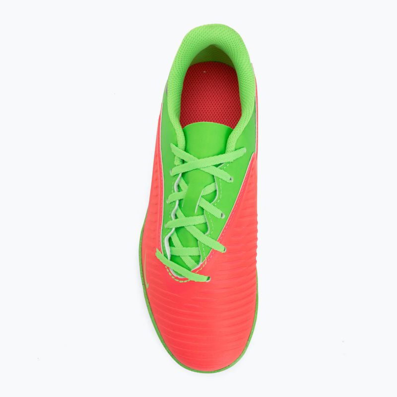 Buty piłkarskie dziecięce Nike Jr. Phantom 6 Club Erling Haaland TF hot punch/green strike/black 5