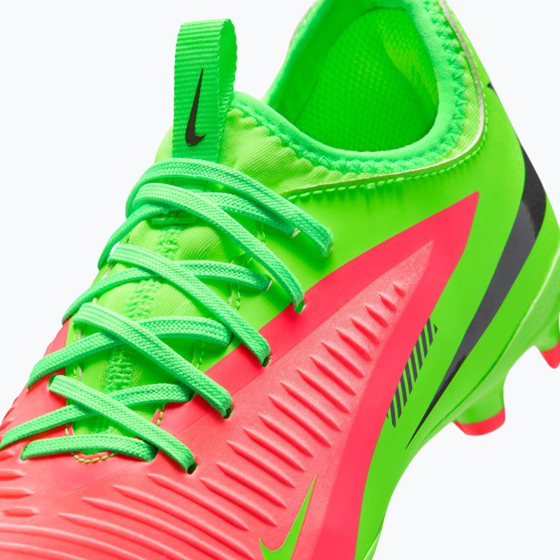 Buty piłkarskie dziecięce Nike Jr. Phantom 6 Low Academy Erling Haaland FG hot punch/green strike/black 3