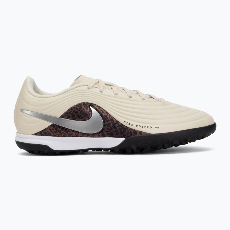 Buty piłkarskie męskie Nike United Tiempo Maestro Academy TF fossil/burgundy crush/metallic silver 2