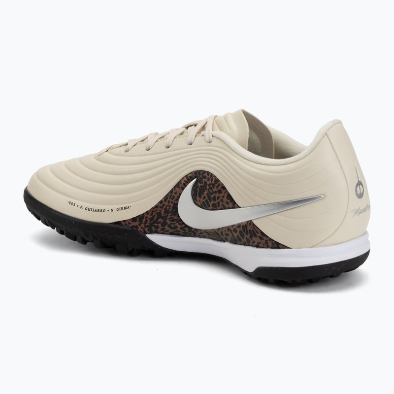 Buty piłkarskie męskie Nike United Tiempo Maestro Academy TF fossil/burgundy crush/metallic silver 3