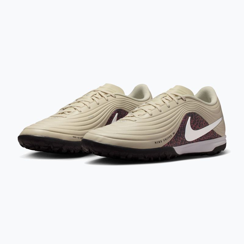 Buty piłkarskie męskie Nike United Tiempo Maestro Academy TF fossil/burgundy crush/metallic silver 3