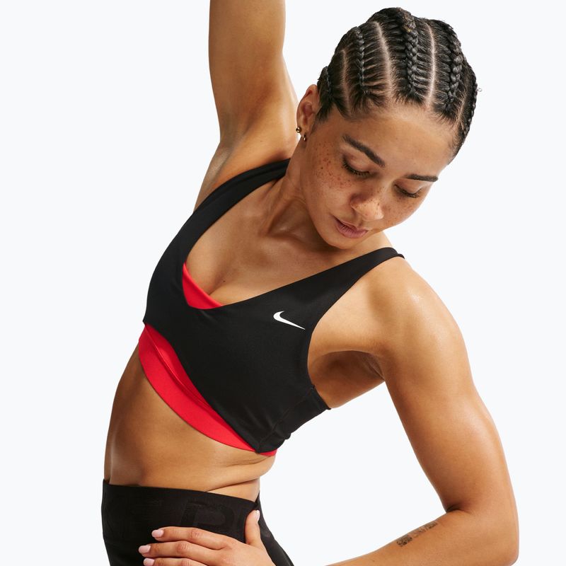 Biustonosz treningowy Nike Pro Sculpt Medium Support black/light crimson/white 5