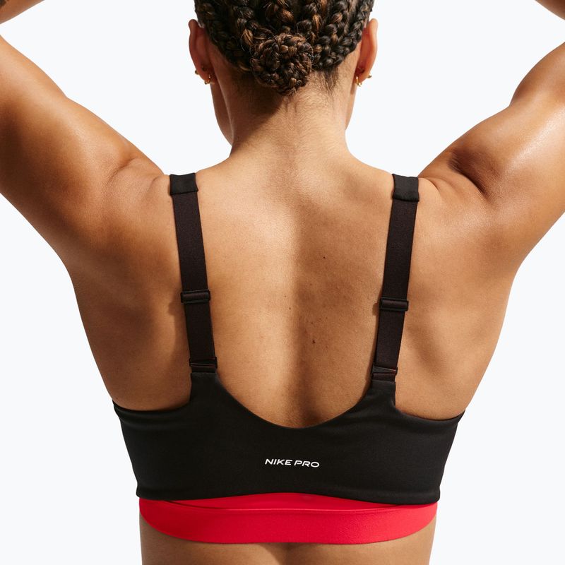Biustonosz treningowy Nike Pro Sculpt Medium Support black/light crimson/white 6