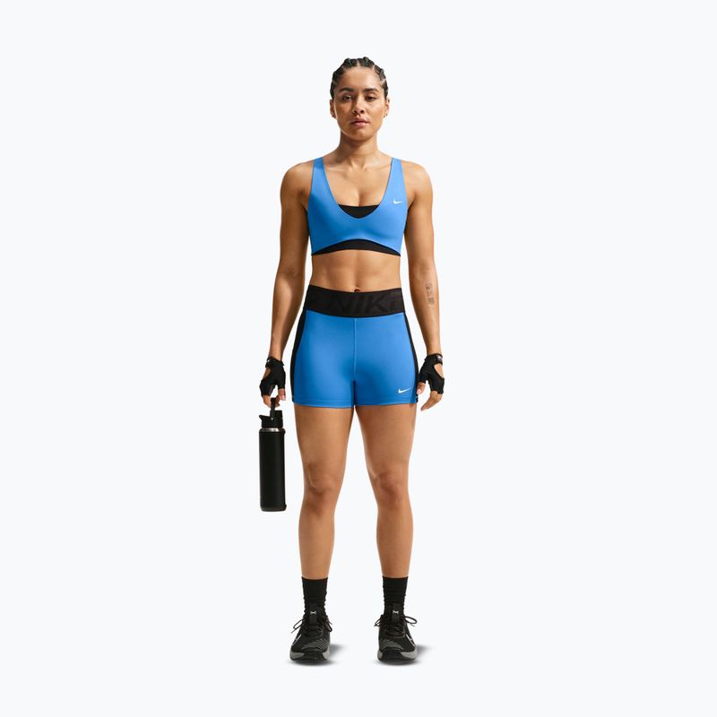 Biustonosz treningowy Nike Pro Sculpt Medium Support light photo blue/black/white 2
