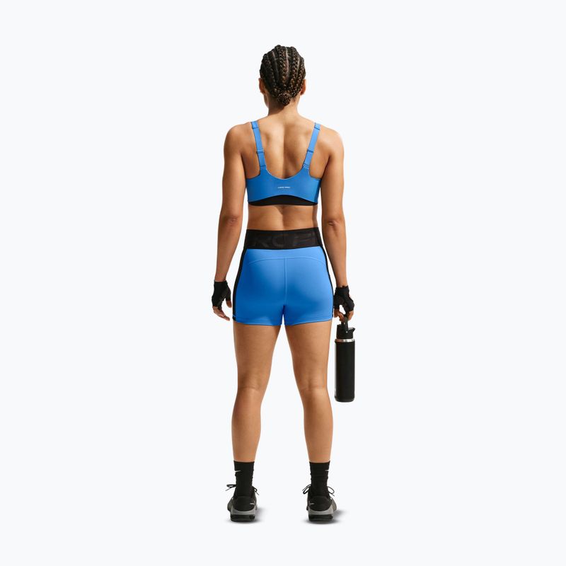 Biustonosz treningowy Nike Pro Sculpt Medium Support light photo blue/black/white 3