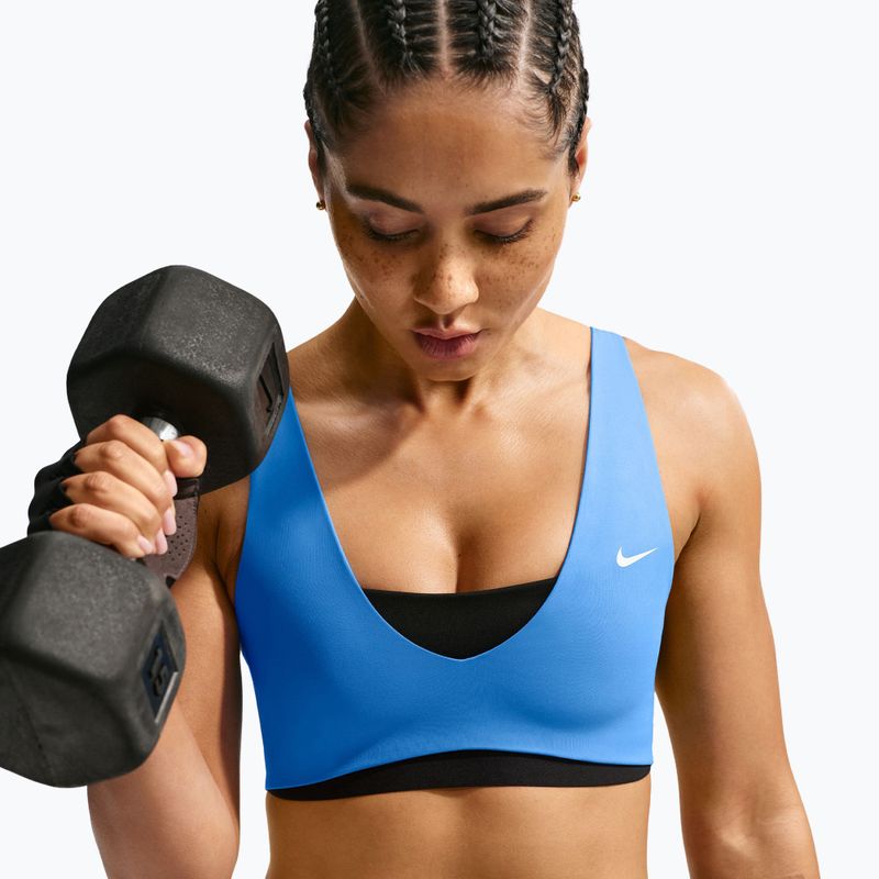Biustonosz treningowy Nike Pro Sculpt Medium Support light photo blue/black/white 6