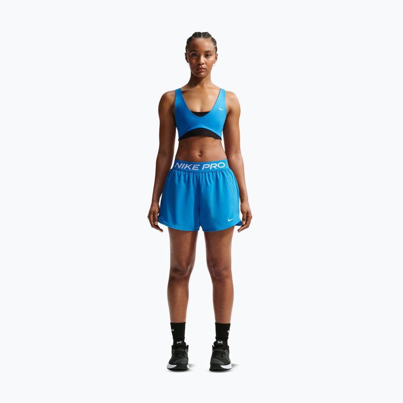 Spodenki treningowe damskie Nike Pro 2in1 light photo blue/white 2