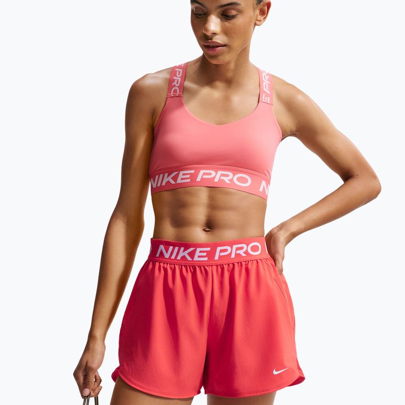 Spodenki treningowe damskie Nike Pro 2in1 light crimson/white 5