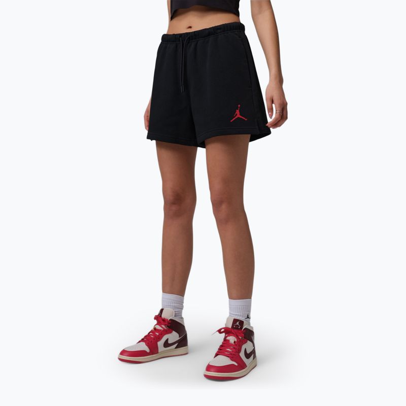 Spodenki damskie Jordan Fleece black/gym red
