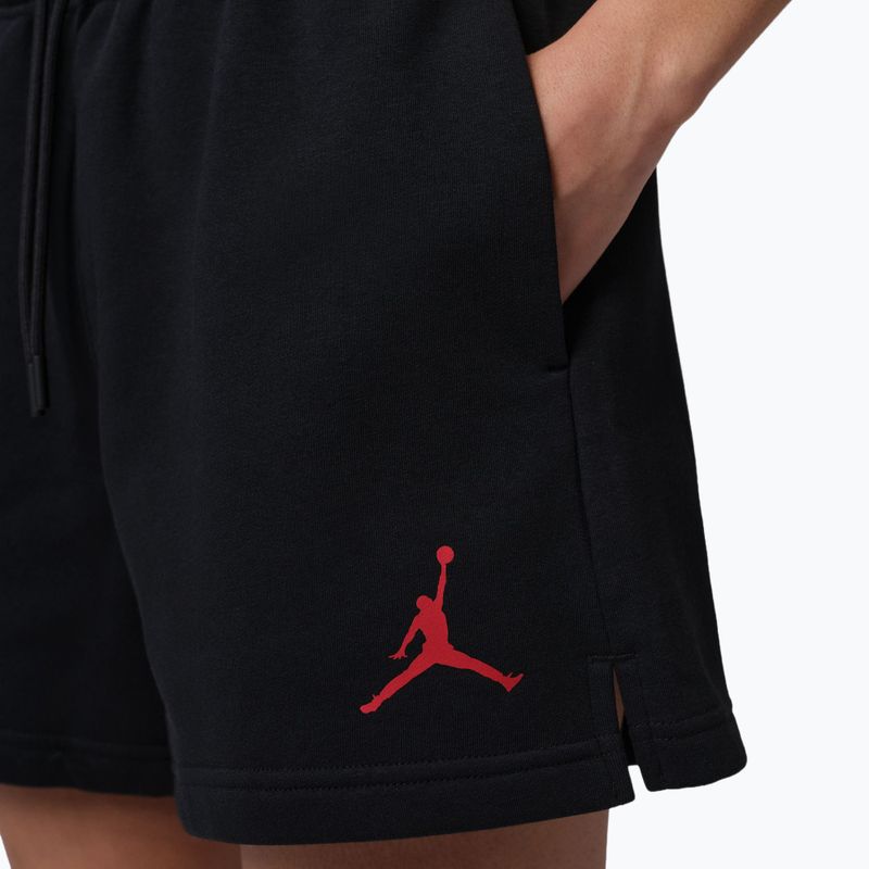 Spodenki damskie Jordan Fleece black/gym red 5