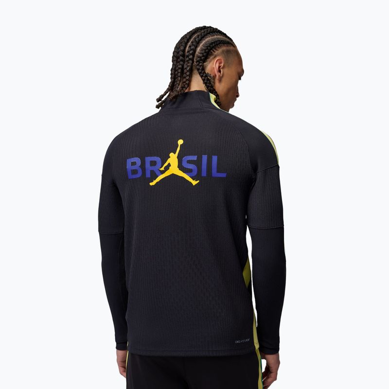 Longsleeve piłkarski męski Brazil Strike Elite Jordan Dri-Fit Drill Top black/yellow puls/light menta/P109C 3