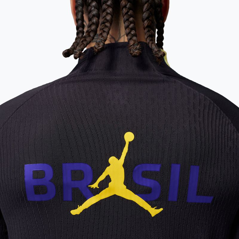 Longsleeve piłkarski męski Brazil Strike Elite Jordan Dri-Fit Drill Top black/yellow puls/light menta/P109C 5