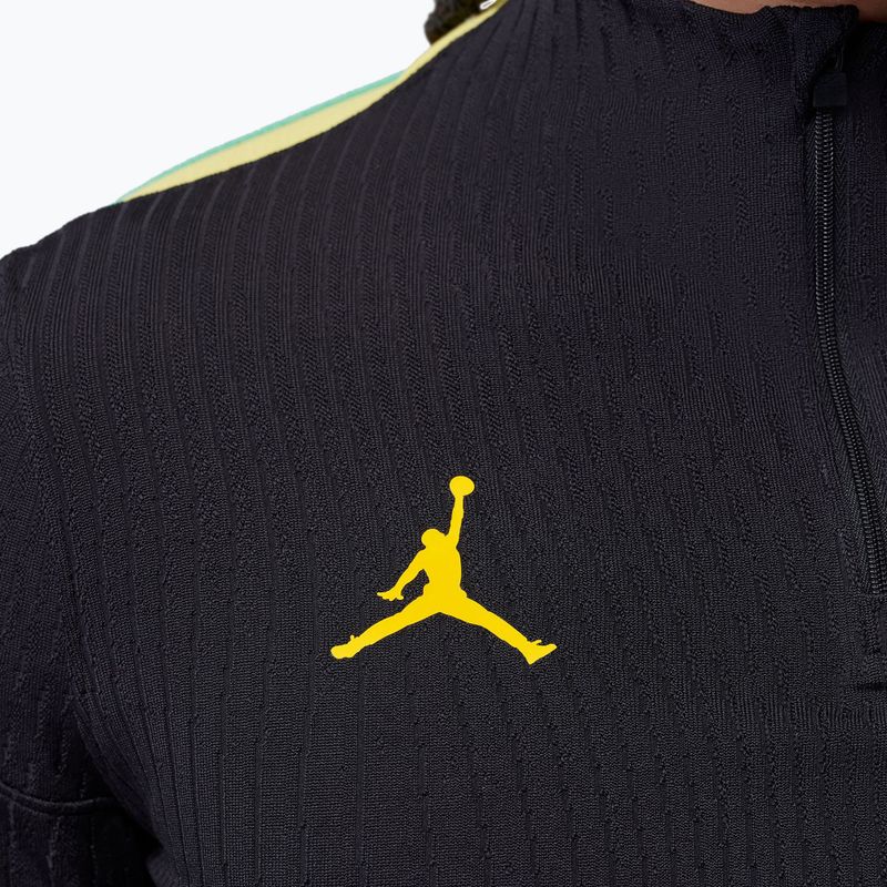 Longsleeve piłkarski męski Brazil Strike Elite Jordan Dri-Fit Drill Top black/yellow puls/light menta/P109C 6