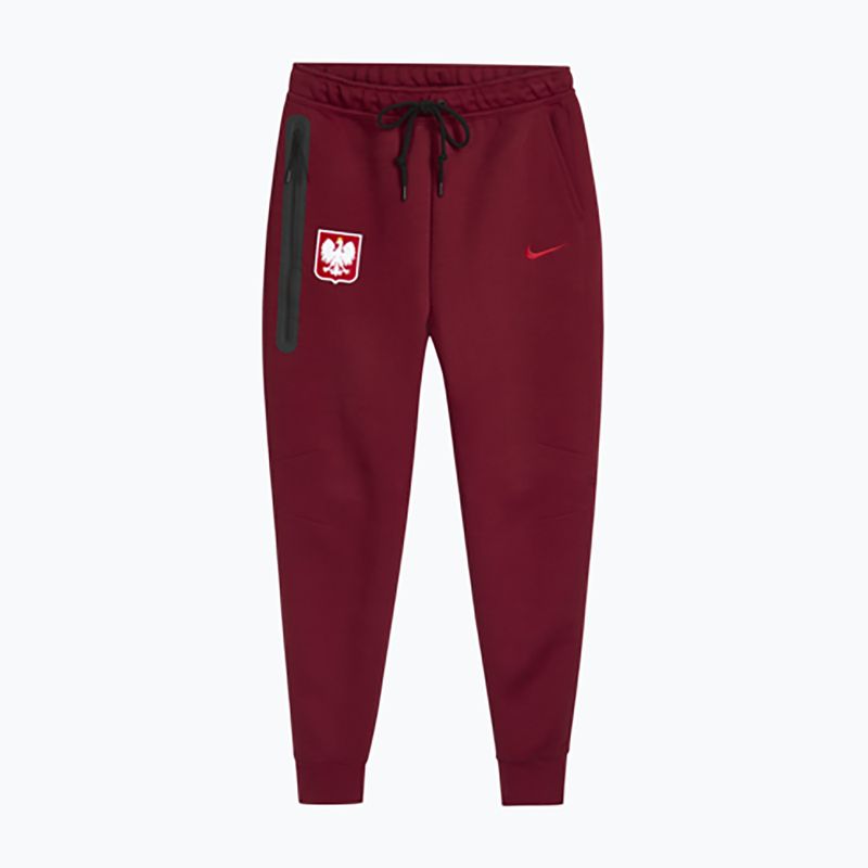 Spodnie piłkarskie męskie Nike Tech Fleece Poland Jogger team red 3