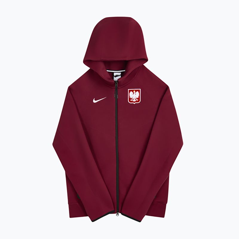 Bluza piłkarska męska Nike Tech Fleece Poland Full Zip Hoodie team red 3