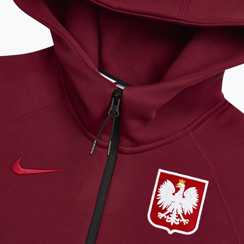 Bluza piłkarska męska Nike Tech Fleece Poland Full Zip Hoodie team red 4