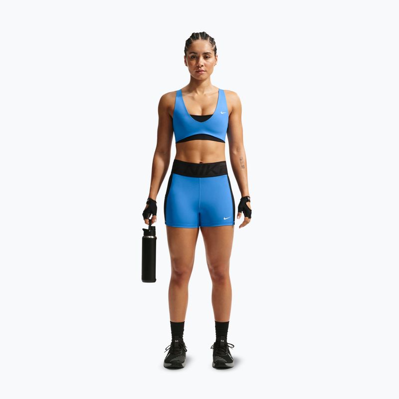 Spodenki treningowe damskie Nike Pro Sculpt Dri-Fit High-Waisted Biker 5" light photo blue/black/white 2
