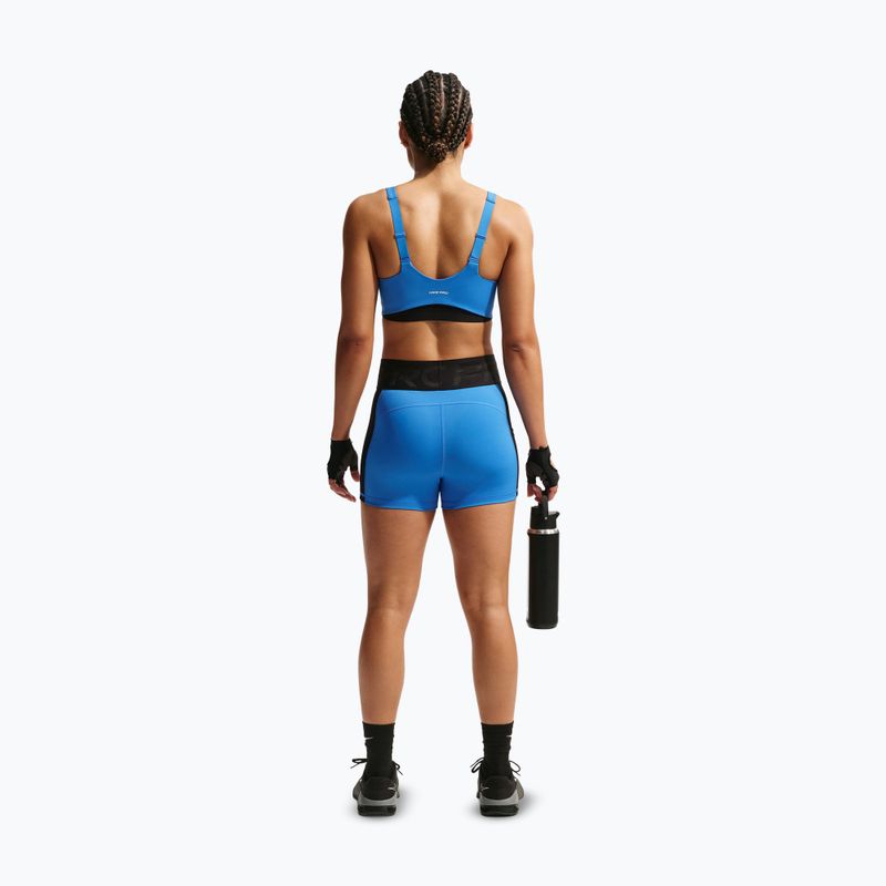 Spodenki treningowe damskie Nike Pro Sculpt Dri-Fit High-Waisted Biker 5" light photo blue/black/white 3