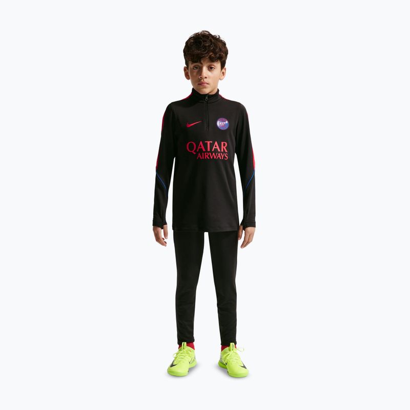 Bluza piłkarska dziecięca Nike Paris Saint-Germain Strike Dri-Fit Soccer Knit Drill Top black/global red/global red 3