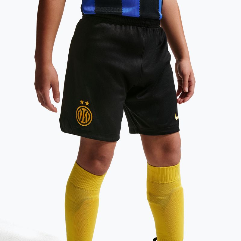 Spodenki piłkarskie dziecięce Nike Inter Milan Dri-Fit Stadium Home black/university gold 7