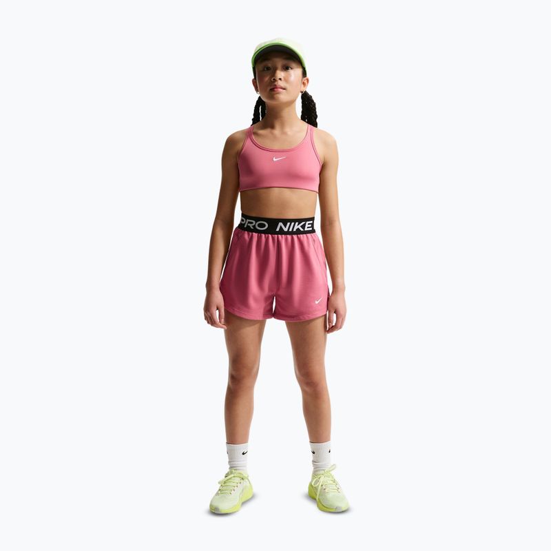 Spodenki dziecięce Nike Pro Fleece Dri-Fit peony/peony/black/white 2