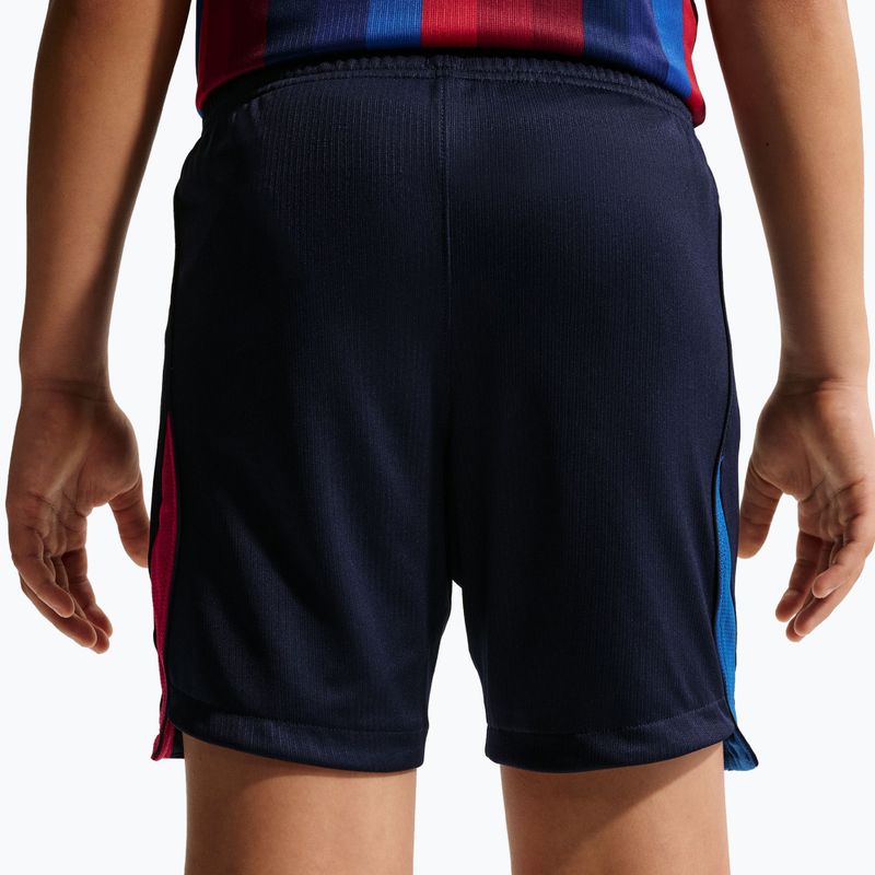 Spodenki piłkarskie dziecięce Nike FC Barcelona Dri-Fit Stadium Home blackened blue/mineral yellow 3