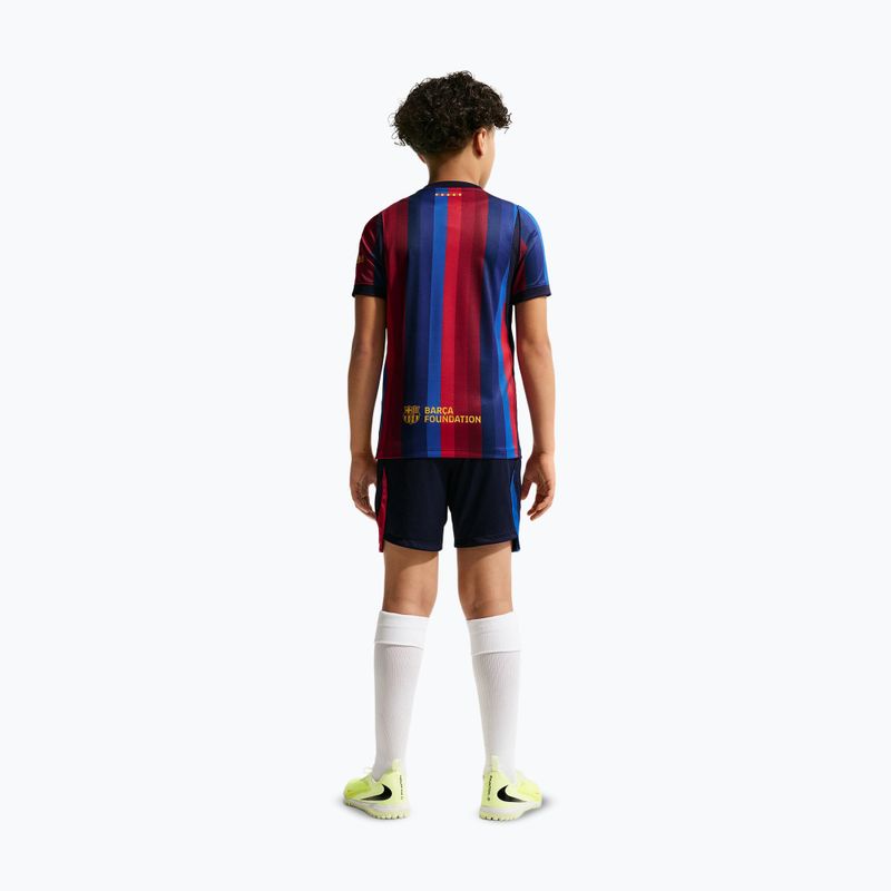 Spodenki piłkarskie dziecięce Nike FC Barcelona Dri-Fit Stadium Home blackened blue/mineral yellow 5