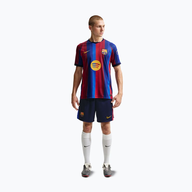 Spodenki piłkarskie męskie Nike FC Barcelona Dri-Fit Stadium Home blackened blue/mineral yellow 2