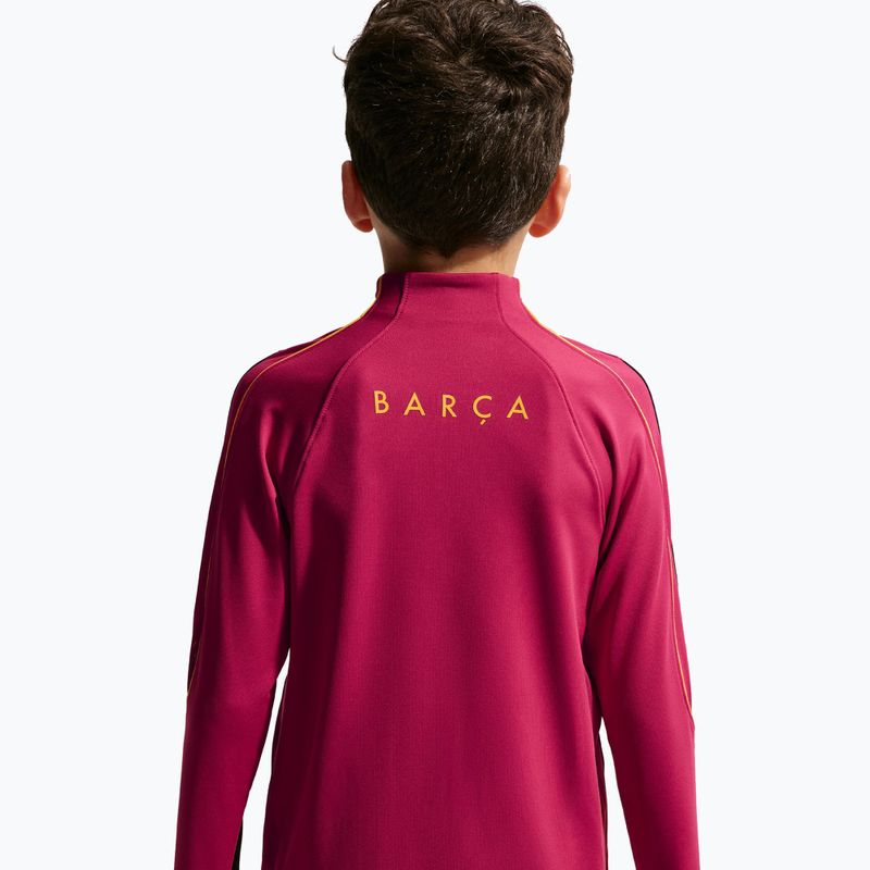Bluza piłkarska dziecięca Nike FC Barcelona Strike Dri-Fit Soccer Knit Drill Top noble red/blackened blue/mineral yellow 7