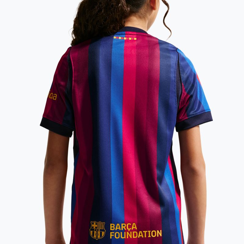 Koszulka piłkarska dziecięca Nike FC Barcelona Dri-Fit Stadium Home deep garnet/blue void/mineral yellow 7