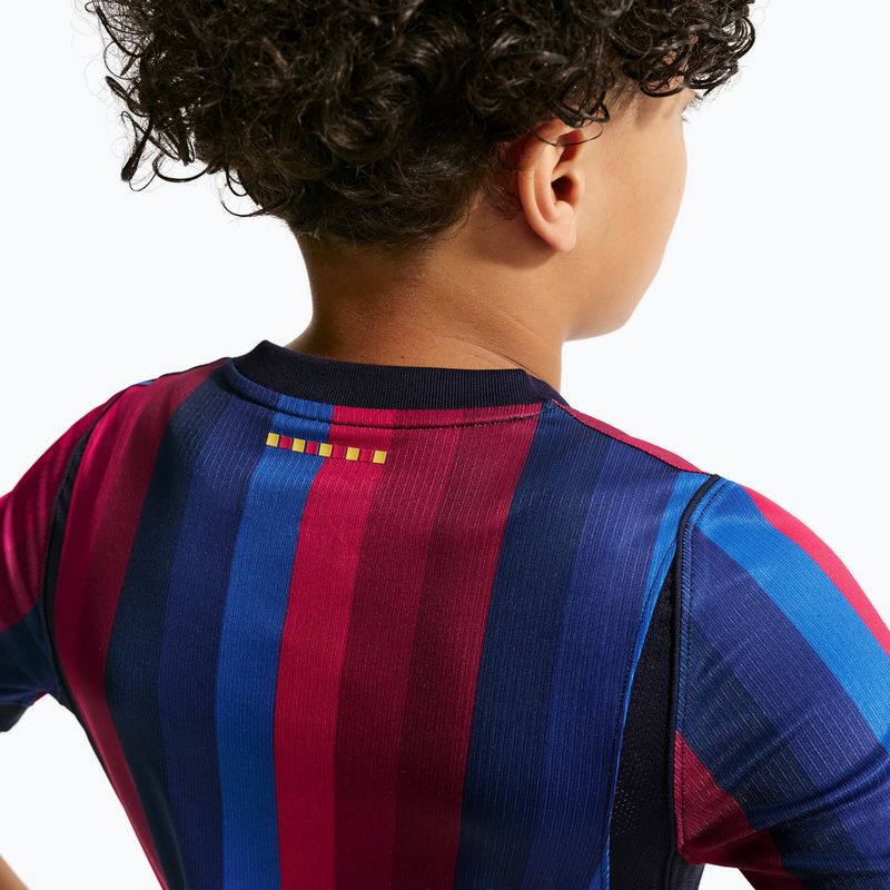 Koszulka piłkarska dziecięca Nike FC Barcelona Dri-Fit Stadium Home deep garnet/blue void/mineral yellow 11