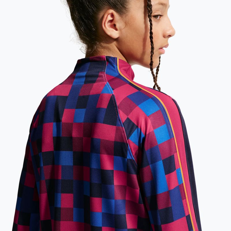 Bluza piłkarska dziecięca Nike FC Barcelona Dri-Fit Strike Drill Top noble red/noble red/mineral yellow 6