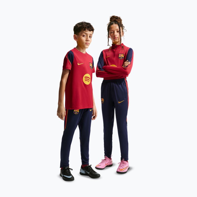 Spodnie piłkarskie dziecięce Nike FC Barcelona Strike Dri-Fit blackened blue/noble red/yellow 2